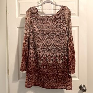 Chiffon Bell Sleeve Dress